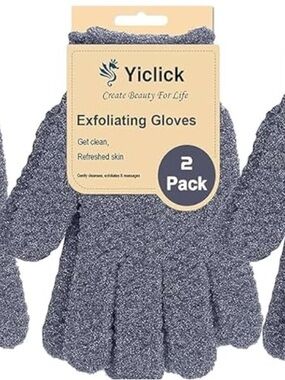 Yiclick NWT Exfoliating Shower Gloves - Set of 2